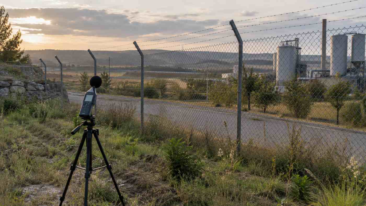 Mesure acoustique en limite de propriété d'un site industriel